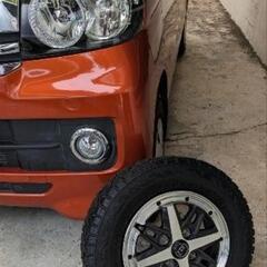 軽トラ、軽バン、4WDに！ブロックタイヤ＆ホイールセットの画像