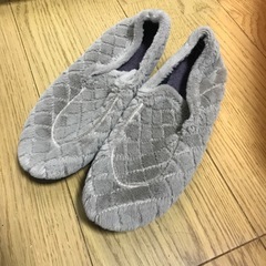 未使用Lサイズ　グレー ローファーボア