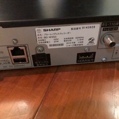 SHARP Blu-rayレコーダー【動作確認済み】の画像