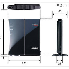 BUFFALO　高速300Mbps（規格値）無線LANルーターの画像
