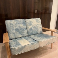 西海岸風2人掛けデニムソファ（Costa Casa コスタカーサ）の画像