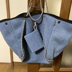 ブルー大きいバックの画像