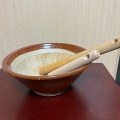 すり鉢　スリ棒の画像