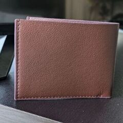 メンズ/レザー調うす型二つ折り財布②（新品）の画像