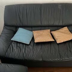 Leather Sofa | 2-Seater | Throw ...
