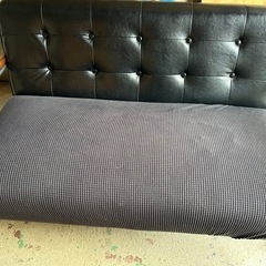 2人がけ黒ソファー　男前家具　黒家具　　