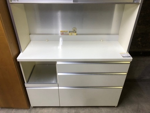 パモウナ家具 キッチンボード 白 状態良好品❗️ 120cm×45cm×高さ205cm