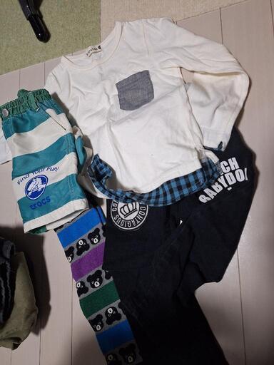 男の子 90～110cm 衣類 カゴにいっぱい