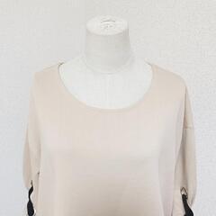 ZARA ザラ 美品 リボンスウェット トレーナー トップス ベージュ S レディースの画像