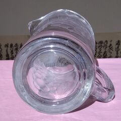 葡萄文様　ガラス　ピッチャー　ジョッキ　花瓶　水差し　アンティークの画像