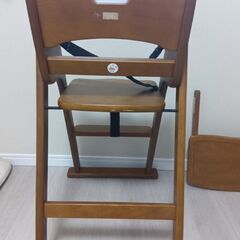 子ども用　木製ハイチェアの画像