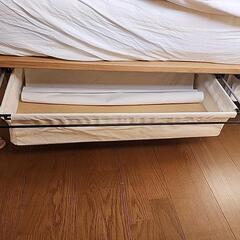 【値下げ】無印良品ベッドフレーム用帆布バスケット(小)2個セットの画像
