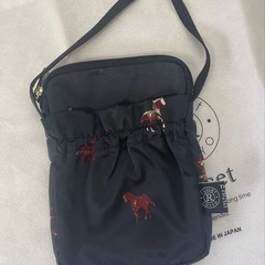 《美品》 ラシット スマホ ショルダー バッグ 馬柄 ホース ウ...