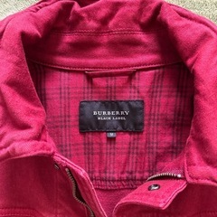 Burberry Black label デニム ジャケット 赤の画像