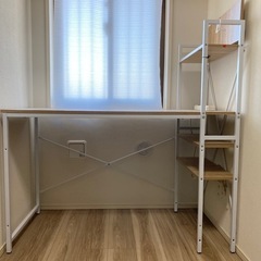 【新品同様】木目調ワークデスク、学習机 