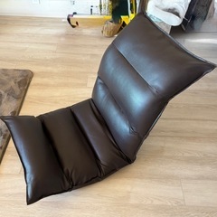 座椅子 LOWYA ダーク ブラウンPVC 合皮42段の画像