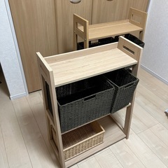 【ニトリ】棚とカゴセット×2の画像