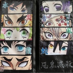 鬼滅の刃　柱全員集合　フラットポーチの画像