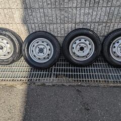 スタッドレスタイヤ 鉄ホイールセット 軽トラ 軽バン等に 145R12  ライトトラック 6PR ブリジストン W300
