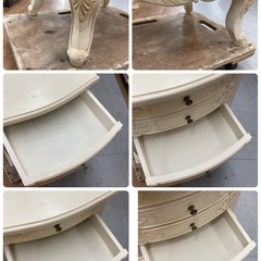 S714 ⭐ 猫足アンティークチェスト サイドチェスト 輸入家具 幅51cm USEDの画像