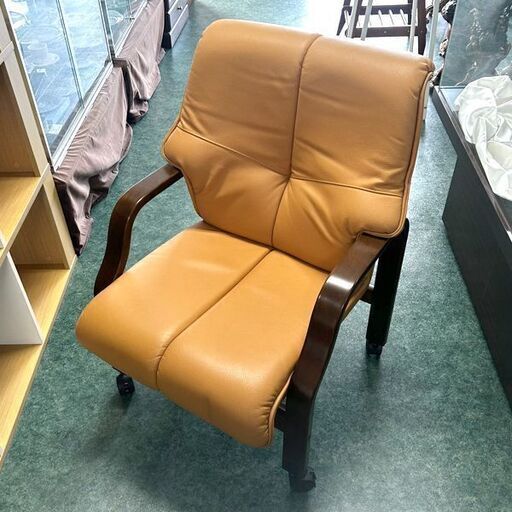富士ファニチア キャスター付リクライニングチェア W62×H87×D65cm 札幌 東区 店頭引取歓迎