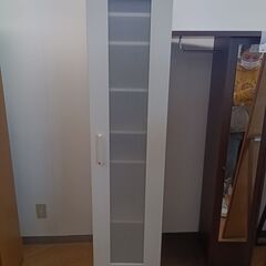 ★ジモティ割あり★  収納棚 ホワイト H180×D40×W42...