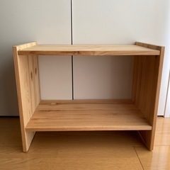 無印良品　パイン材　マガジンラック
