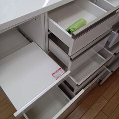 ★ジモティ割あり★ ニトリ レンジ台 ホワイト H96×D43×W184 クリーニング済み TK4107