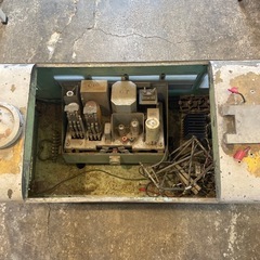 昭和レトロ　タイヤ付き電車　車両の画像
