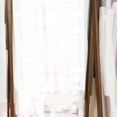 ハンガーラック 木製 分解済みの画像