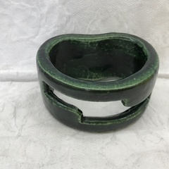 ◆蓋置 陶器/緑の画像