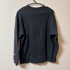 Champion 裏起毛 トレーナー スウェット ロゴTシャツ 黒 ブラックの画像
