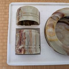 貴重なオニックスの喫煙具セット(4点セット)の画像