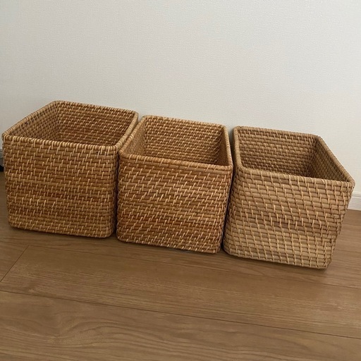 《取引中》無印良品　ラタン　籠　3点