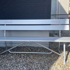 コカ・コーラーアルミベンチ2台セットの画像