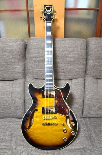 （早い者勝ち！）Ibaneze AM93QM-AYS　アートコアシリーズ　セミアコースティック　ギター