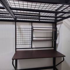 ロフトベッド・デスクセット（本棚付き）の画像