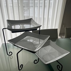 アフタヌーンティー スタンド　角皿の画像