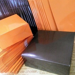 菓子ギフトBOX  コート紙オレンジ　50個の画像