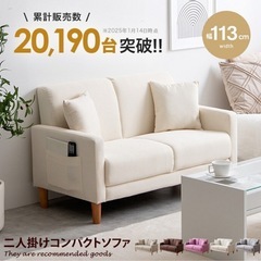 Emma エマ ソファー ソファ コンパクトソファ 2人掛け アイボリー