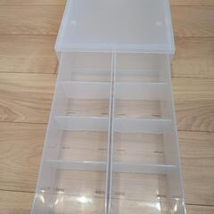 【美品】無印良品 ポリプロピレン収納  ケース引出式 浅型2個の画像