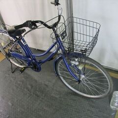 E8　★限定特価★ 中古自転車 【26インチ　軽快車　ブルー　6段　LEDダイナモライト 】 (*^▽^*)の画像