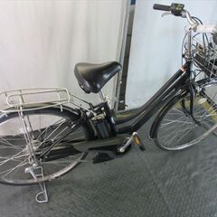 E9　★整備済み　中古電動自転車　YAMAHA　PAS　CITY　ブラック　５段変速★【27インチ　8.7Ah　バッテリー良好】の画像