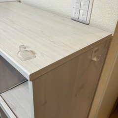 食器棚 卓上食器棚 アクリル扉 透明 大容量 キッチン収納棚 キッチンキャビネット レンジ台 おしゃれ 木製 収納便利 台所収納 キッチン  リビングルーム