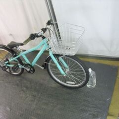 E19　★17800円★整備済み 中古子供自転車 コーダブルーム　アッソン　グリーン　アルミ【22インチ 】の画像