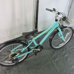 E19　★17800円★整備済み 中古子供自転車 コーダブルーム　アッソン　グリーン　アルミ【22インチ 】の画像