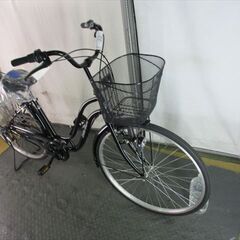 E22　★限定特価★ 中古自転車 【　27インチ　軽快車　ブラック　6段　ダイナモライト　フレーム新品 】の画像