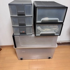 透明収納ケース 経年劣化あり　　