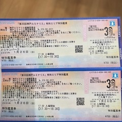 ルミナリエ　1/26メリケンパーク有料エリア入場チケット