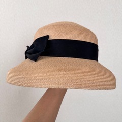 リボン付き帽子  麻布十番の帽子屋さんで購入の画像